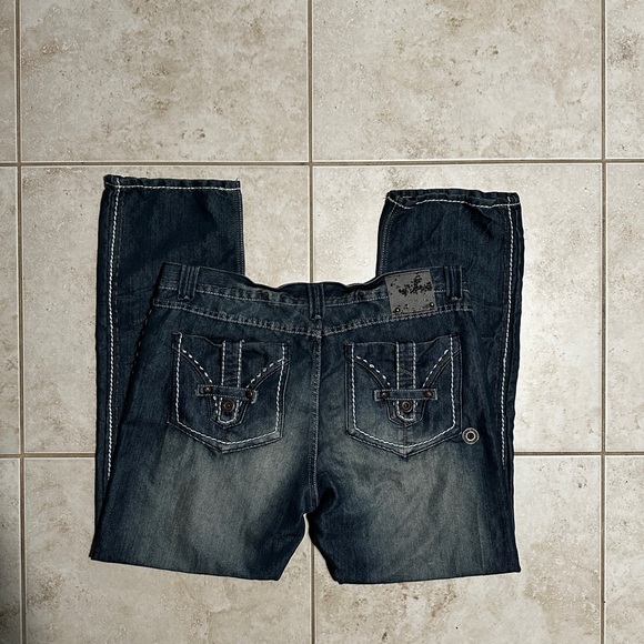 Vintage Y2K Grunge Ring of Fire Jeans - Picture 4 of 6